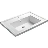 Aqualine Zeno Keramische wastafel 60x48,5cm wit