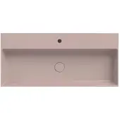 Xenz Dolce keramisch wastafelblad 100 met 1 kraangat, rose mat