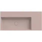 Xenz Dolce Plan keramisch wastafelblad, wegzetvlak rechts. 101x46 rose mat