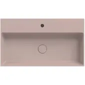 Xenz Dolce keramisch wastafelblad met 1 kraangat 80 (81x46) rose mat