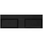 Xenz Dolce keramisch wastafelblad 140 met 2 kommen (141x46) zwart mat