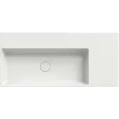 Xenz Dolce Plan keramisch wastafelblad, wegzetvlak rechts. 101x46 Wit mat