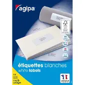 Agipa universele etiketten, 50 x 50 mm, wit, rechthoekig