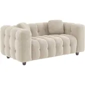 Sweeek 2 zitsbank, bekleed met bouclé textuur Beige