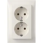 Berker S.1 wandcontactdoos RA dubbel inbouw Glanzend wit