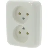 Busch Jaeger Busch-Jaeger SI Contactdoos | Inbouw | 2-voudig | Crème - 66.000.49