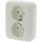 Busch-Jaeger Reflex Inbouw Stopcontact met Randaarde - 2-voudig - Polarwit