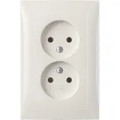 Berker S1 Inbouw wandcontactdoos (wcd) 2-voudig polar wit