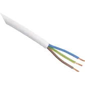 Q-Link Huishoudsnoer | VMVS | Belastbaar tot 1200W | 3 x 0.75 mm² | Wit - 100 m- 01.269.02