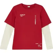 s.Oliver Shirt beige / rood / wit