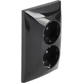 Q-Link S2 Contactdoos | 2-voudig | Randaarde | Antraciet - 66.083.50