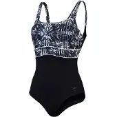 Speedo Shaping Contoureclipse Printed Swimsuit Zwart,Grijs UK 36 Vrouw