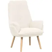 vidaXL Fauteuil Crème 69 x 74 x 93 cm Sherpa Stof