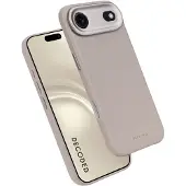 Decoded Leren Hoesje voor iPhone 17 Air - Premium ECCO Leer - Geschikt voor MagSafe - 1,2 Meter Valbescherming - Camerabescherming - Krasbestendig - Metalen Knoppen - Beige