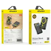 Awei Powerbank PA-10, 10000 mAh, inductief opladen, MagSafe, zwart