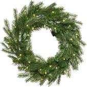 Everlands Grandis krans groen dia 50 cm met 50 LED