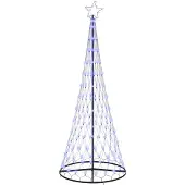 vidaXL LED kerstboom Blauw 250 cm Metaal