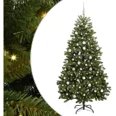 vidaXL Kunstkerstboom met 300 LED Groen 210 cm PVC en Metalen