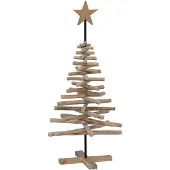 vidaXL Kerstboom met standaard Bruin 120 cm Massief teakhout