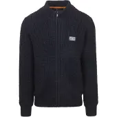 New zealand auckland vest effen navy wol normale fit