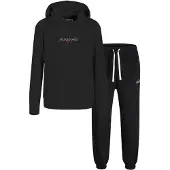 Jack & jones Junior Joggingpak 'JORBILLYBURG' mosterd / donkerrood / zwart / wit