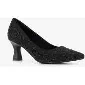 Nova dames pumps met glitters zwart maat 40