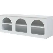 En.casa TV-tafel 'Trorhun' met 6 open vakken, afmetingen 140 x 38 x 48 cm, kleur wit