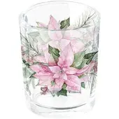 Ambiente Theelichthouder Pink poinsettia