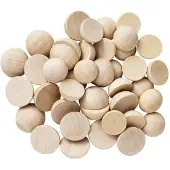Panduro Houten ballen half - 40 stuks