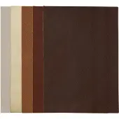 Panduro Imitatieleer - 15x21 cm - 5 stuks - bruintinten