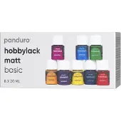 Panduro Hobbylak mat set - 8x 20 ml - basis