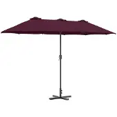 vidaXL Tuinparasol 370 x 197 x 239 cm Polyester en Aluminium