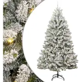vidaXL Kunstkerstboom 270 cm 300 LED's Warmwit PVC en Staal