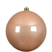 Décoris Kerstbal mega groot glanzend | plastic | parelroze | 20cm