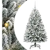 vidaXL Kunstkerstboom 150 cm 150 LED's Warmwit PVC en Staal