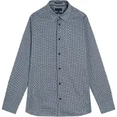Ted Baker Faenza Heren Navy Geometrisch Overhemd