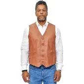 Infinity Leather Klassiek leren herenvest-Chester