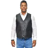 Infinity Leather Klassiek leren herenvest-Chester