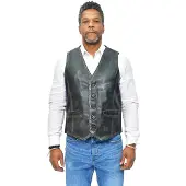 Infinity Leather Klassiek leren herenvest-Chester