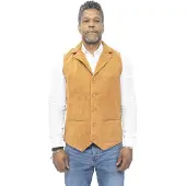 Infinity Leather Heren klassiek glad geit suède leren vest-Exeter