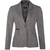 TruClothing Dames Tweed jaren 1920 visgraatgrijze blazer