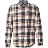 Superdry Overhemd crème / donkerblauw / oranje / karmijnrood