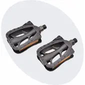 Voltano Antislip E-bike Fietspedalen 421165 Zwart - Universeel - Reflectoren