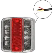 Pricenet Achterlicht - 4 functies - Kentekenplaatverlichting - Richtingaanwijzer - Remlicht - 98x105mm - 14LED