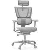 Hjh OFFICE Bureaustoel / Directiestoel ERGOHUMAN SLIM G GEN2 Netstof lichtgrijs