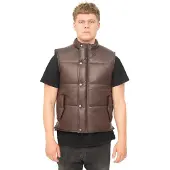 Infinity Leather Klassiek leren puffervest voor heren - Nottingham