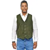Infinity Leather Heren klassiek geitensuède lederen vest-Norwich
