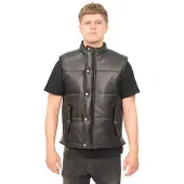 Infinity Leather Klassiek leren puffervest voor heren - Nottingham