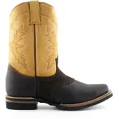 Grinders Tan lederen cowboy Chelsea-laarzen - Frontier