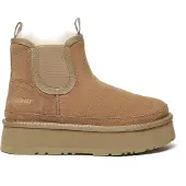 EVER AU Chelsea boots 'Shoveler' kastanjebruin